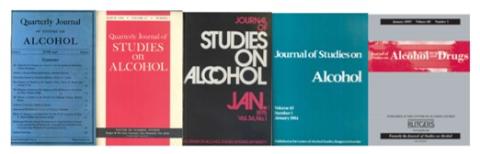 5 various covers of  Journal of Studies on Alcohol and Drugs