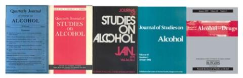 5 various covers of Journal of Studies on Alcohol and Drugs