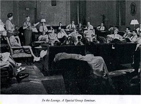 Seminar participants in an early summer session
